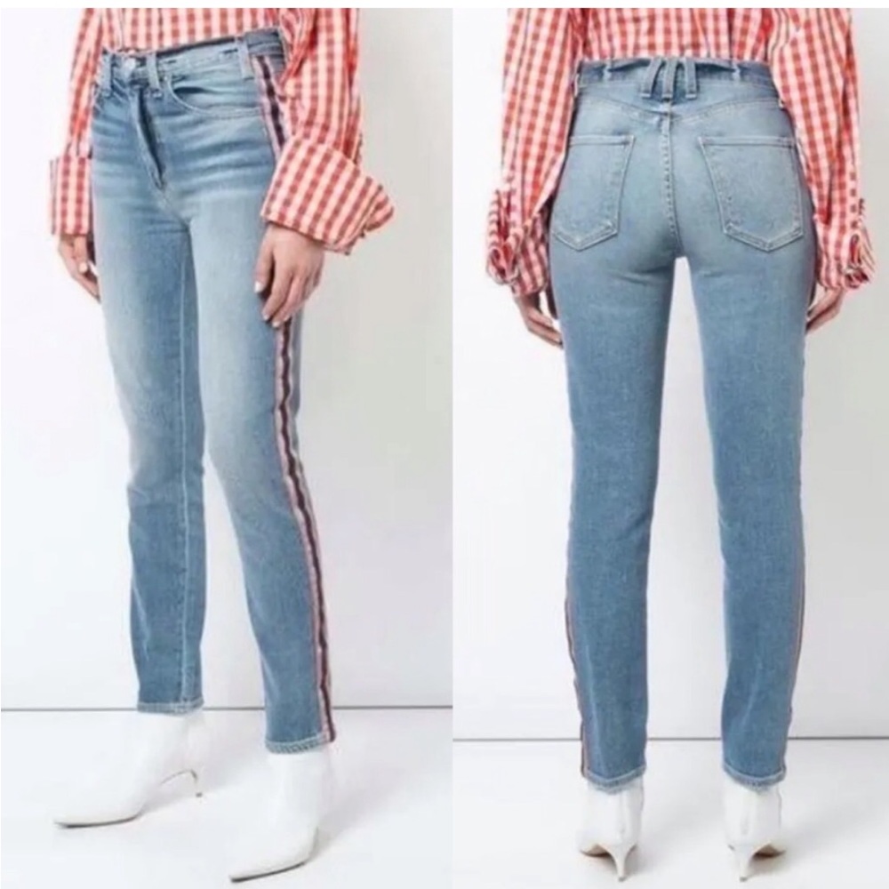 McGuire Denim High Rise Damn Fine Side Stripe Ankle Jeans Size 25